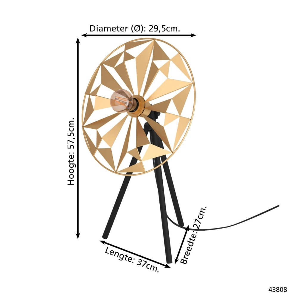 Designer table lamp Castanuelo Tripod Eglo 9002759438081