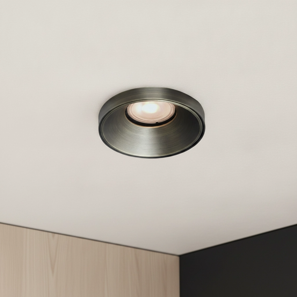 Round recessed spotlight Malmo Light bronze