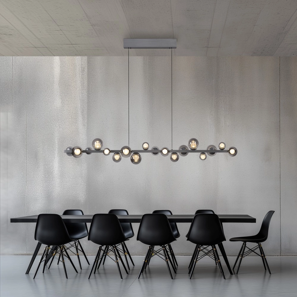 Dining table pendant lamp Pure E-Popup 18L - with smoke glass Paul Neuhaus 4012248396452