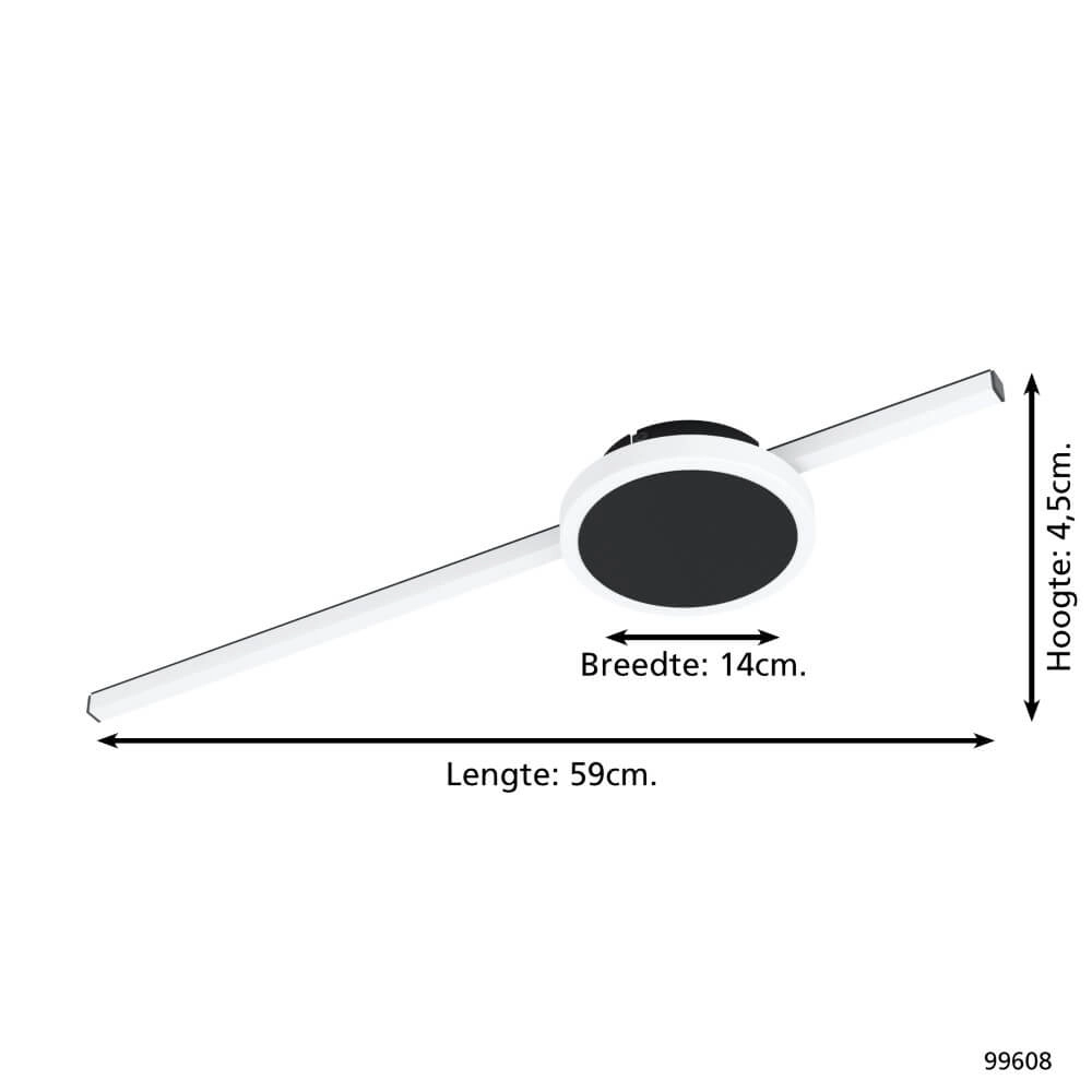 Black LED ceiling lamp Sarginto Eglo 9002759996086