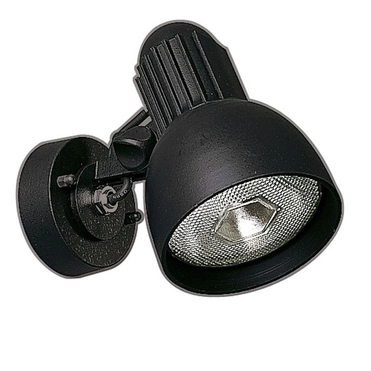 Black outdoor wall spotlight Orientable 13.5cm