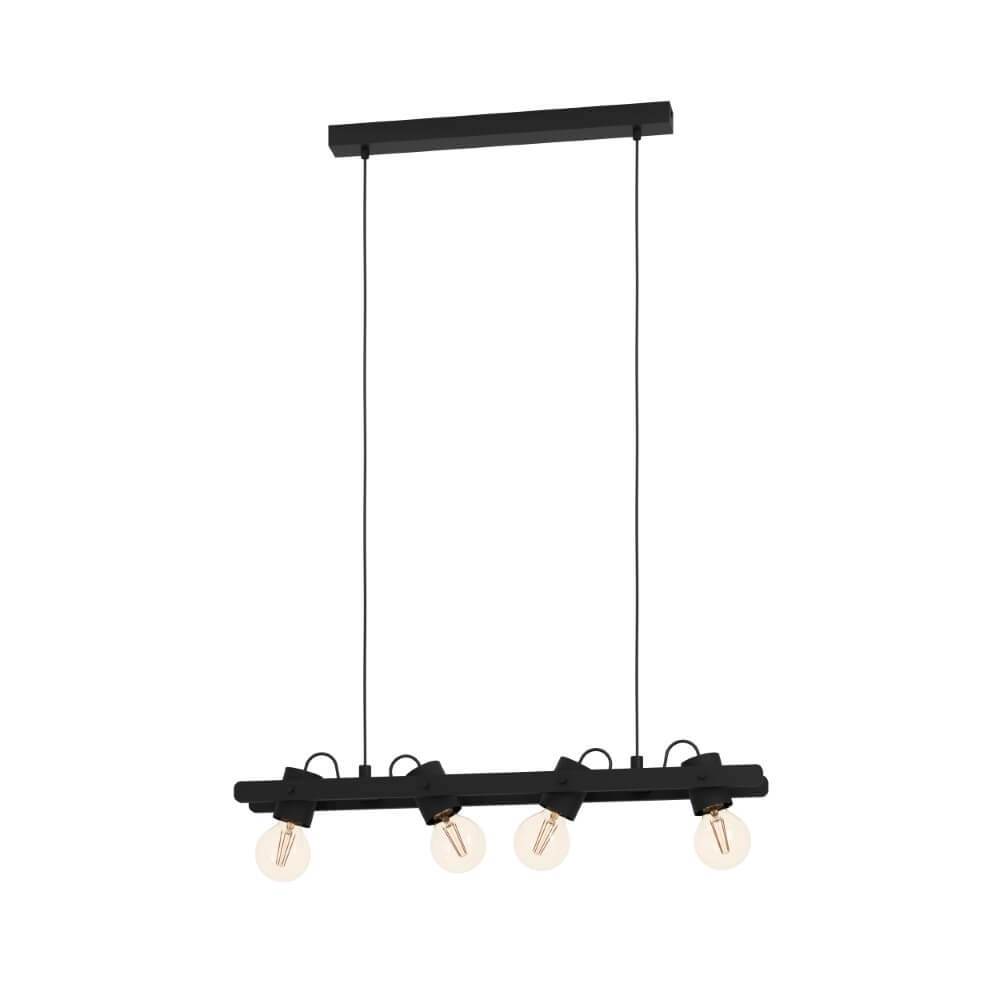 4-light pendant lamp Plimsoll black