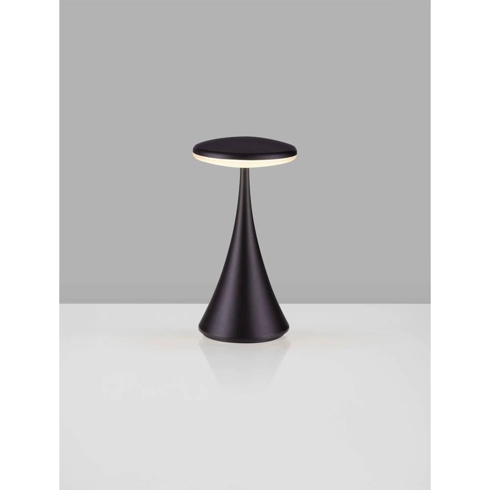 Table lamp Elbo black rechargeable with USB Lyora 5212017476920
