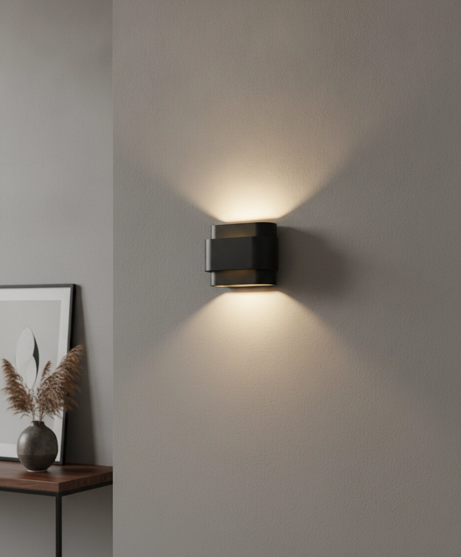 Unique wall lamp Metz Black