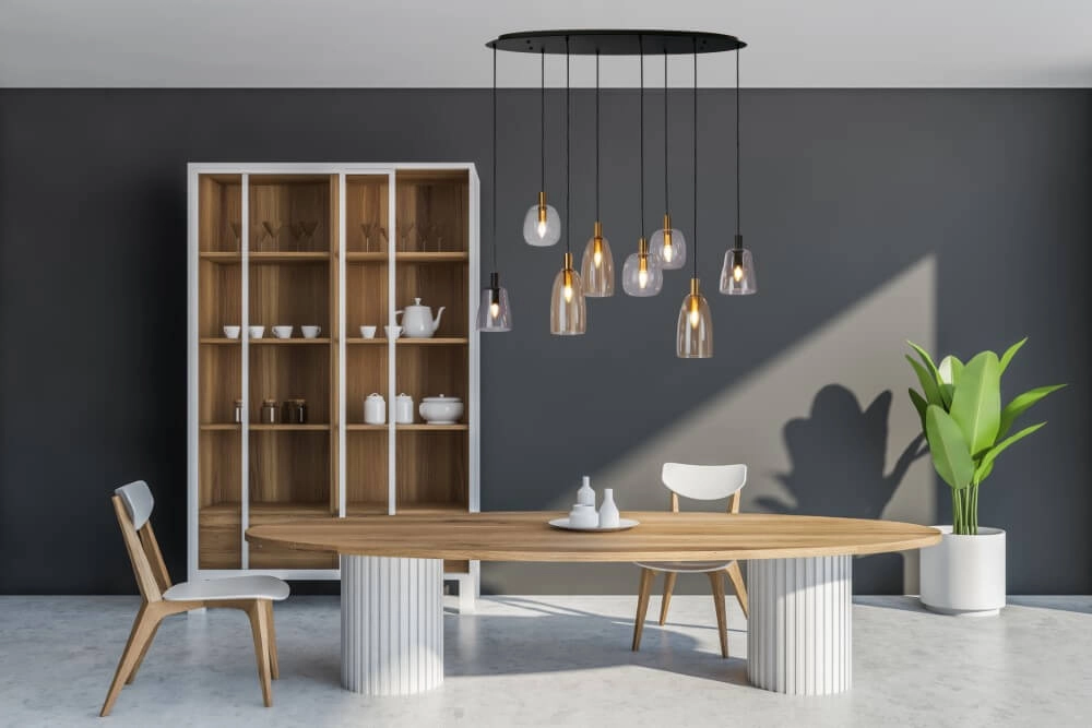 8-light pendant lamp Divine Multiple colors of glass Searchlight 5053423250663