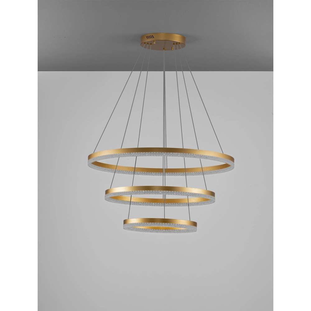 Pendant lamp Adria gold Ø 80cm Lyora 5212017443830