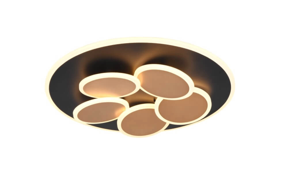 Modern ceiling lamp Mandala black Ø 48cm