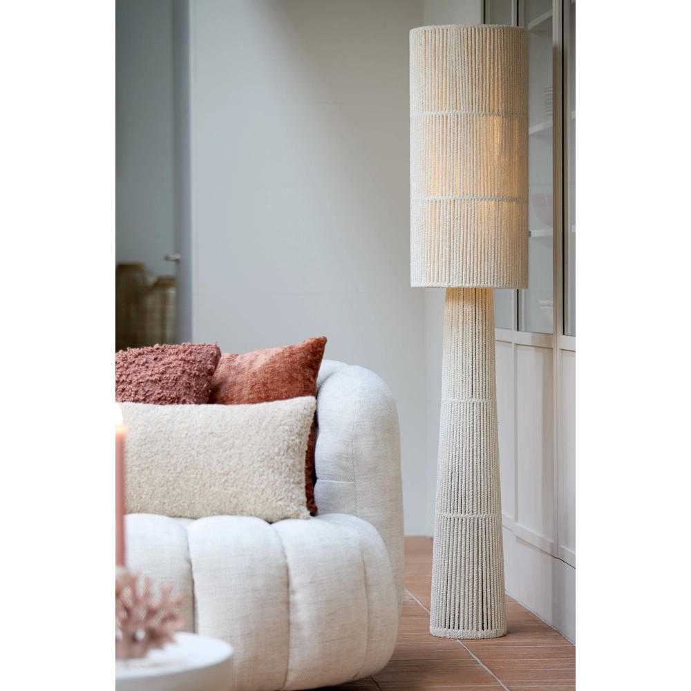 Sand floor lamp Michiel 160cm - chenille cream Light & Living 8717807786151