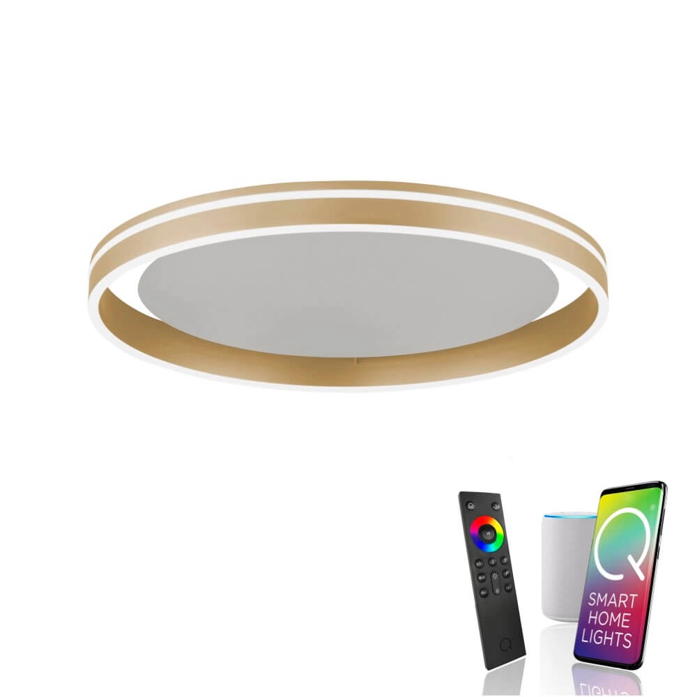 Ceiling lamp Q-Vito Ø 59cm brass Paul Neuhaus 4012248333884