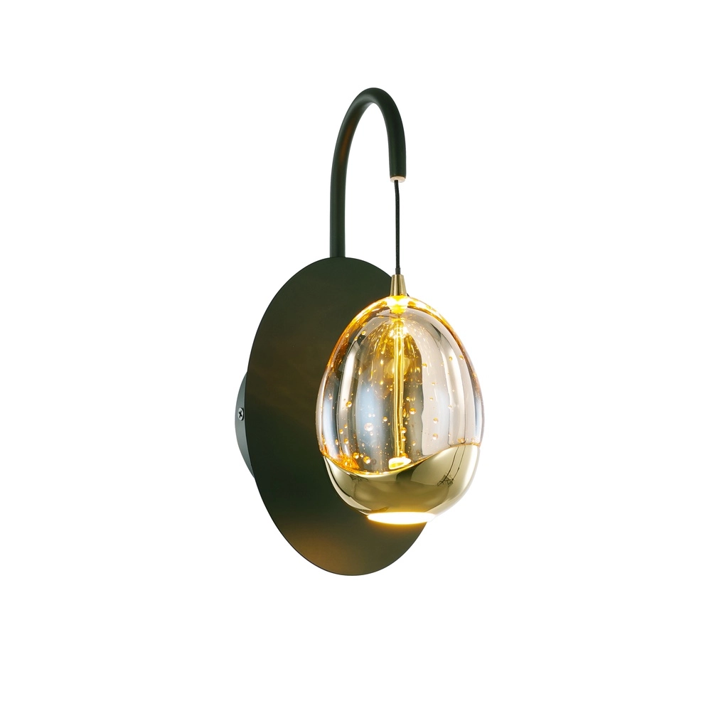 Wall lamp Golden Egg black single