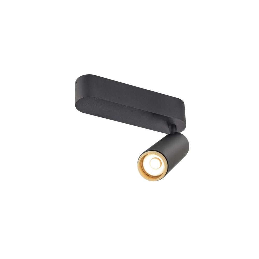 Surface-mounted spot Grip! M black with gold 2700K SLV 4024163304665