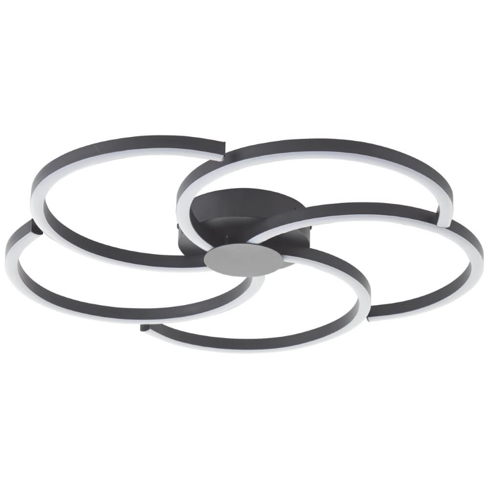 Dimmable ceiling light Fico black Brilliant 4004353441233