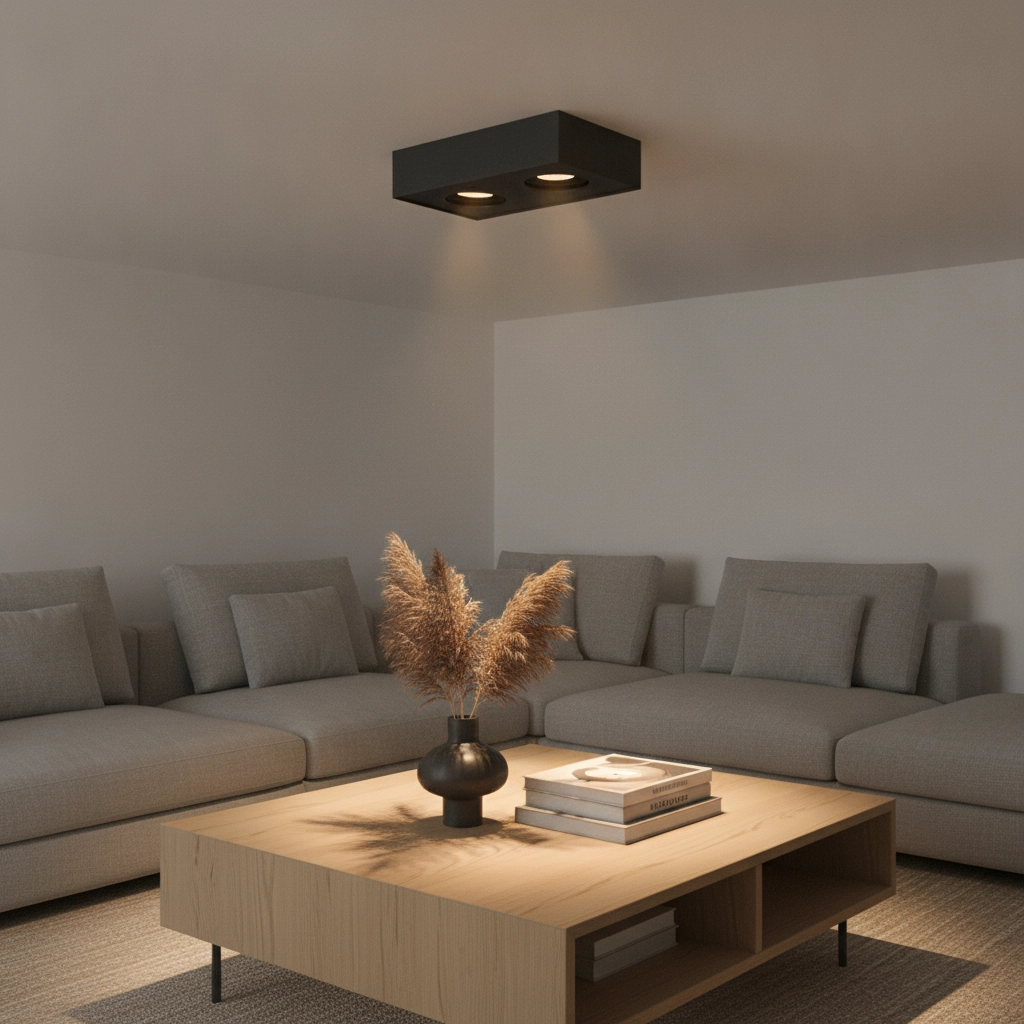 Ceiling lamp Brooklyn Dim to Warm Black Double
