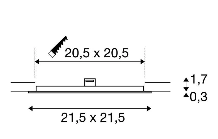 LED built-in lamp Senser 24 SLV 4024163232036
