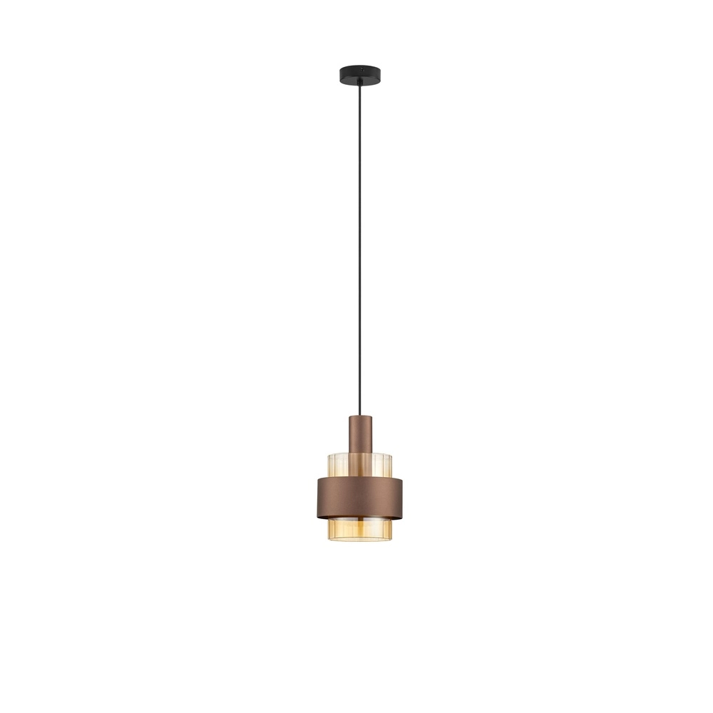 Modern pendant lamp Serena coffee brown Ø 18.5cm Lyora 5212063501133