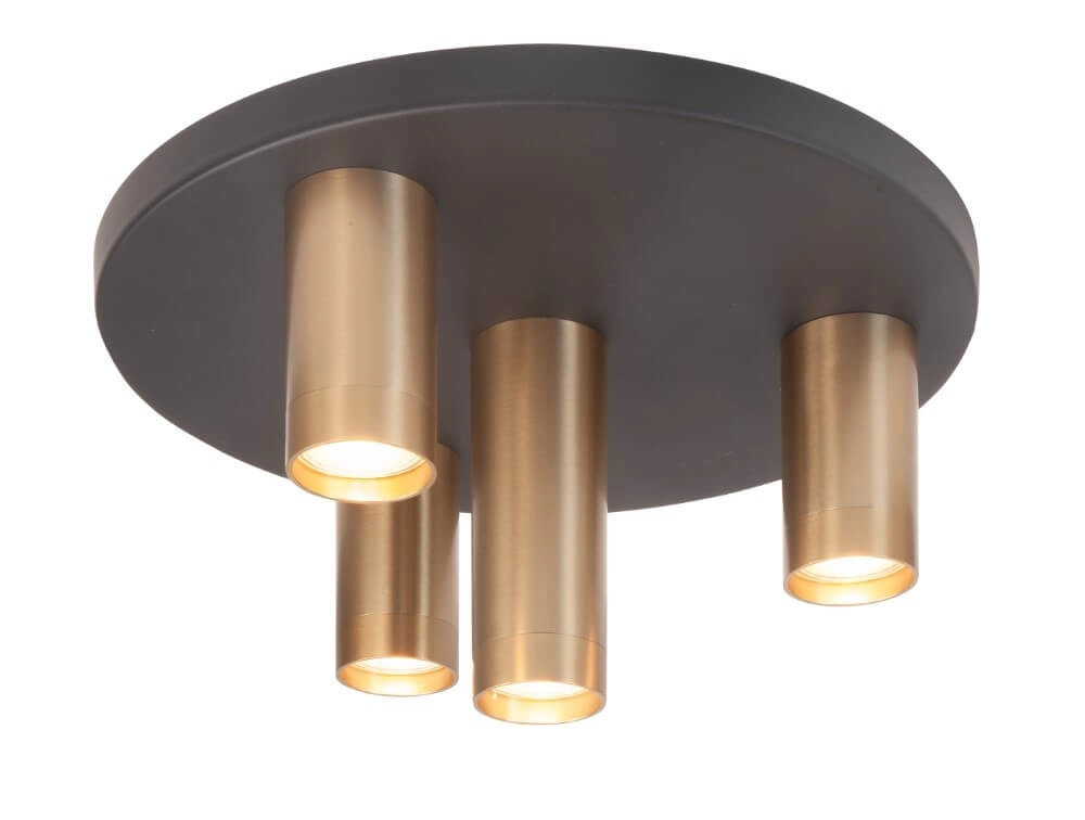 4-light ceiling lamp Perugia matte gold