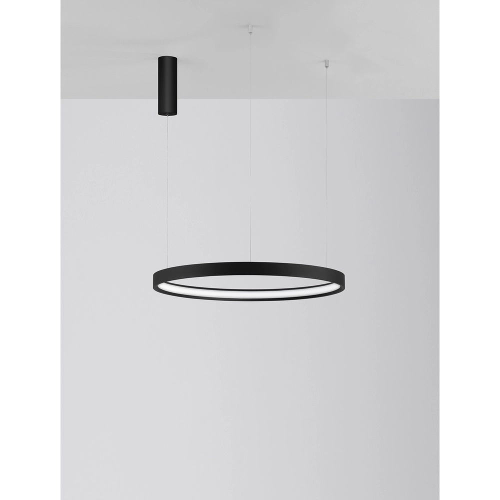 Round pendant lamp Perrine black Ø 60cm Lyora 5212017438416