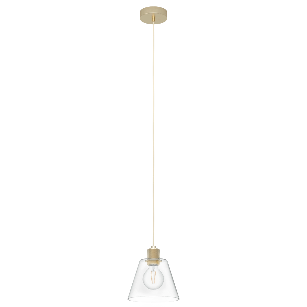 Glass hanging lamp Copley gold with glass Eglo 9002759436339