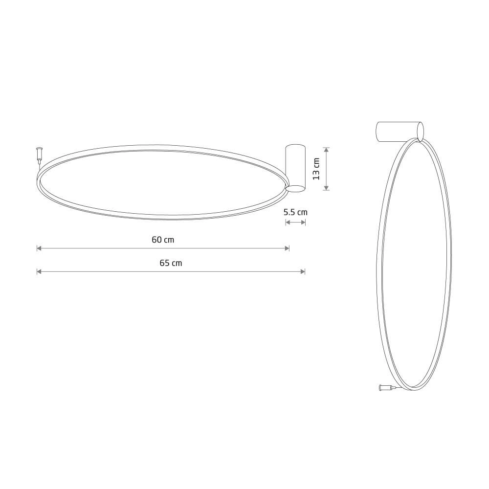 Design wall lamp Circolo M LED olive green Lyora 5903139114028