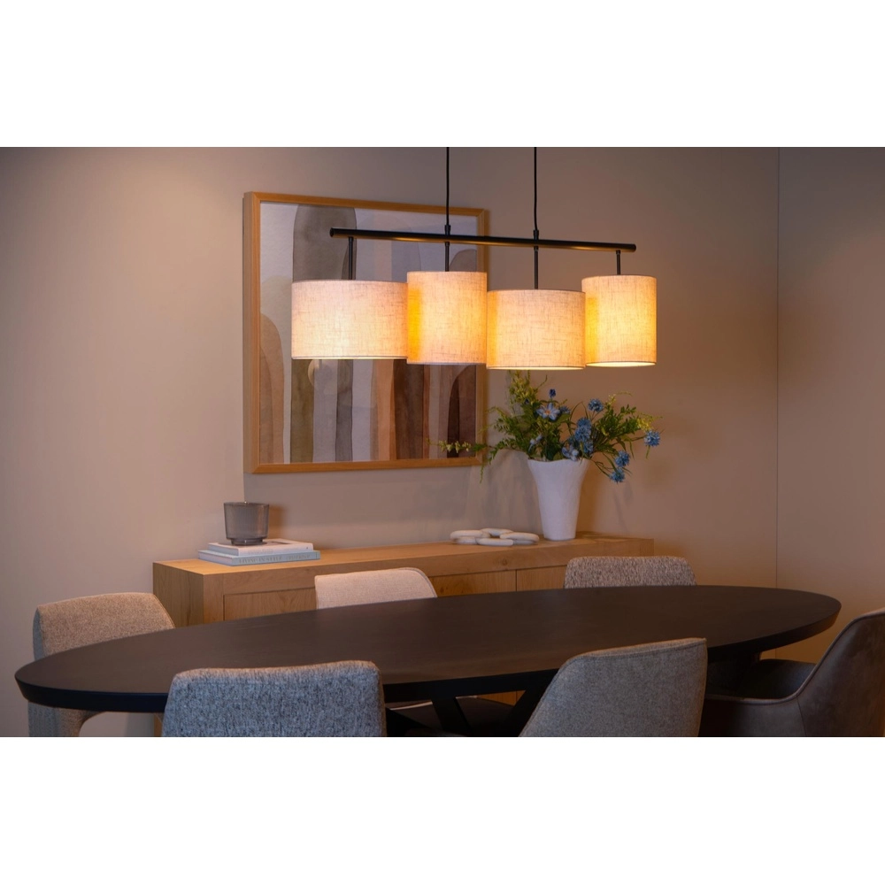 4-light pendant lamp Maya cream Lucide 5411212452573