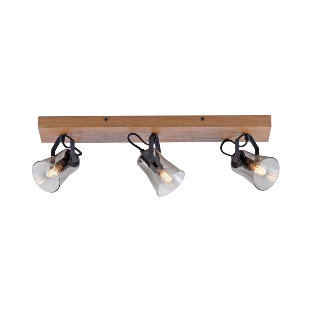 Ceiling lamp Green Langstrom wood 3-light Just Light 4043689994884