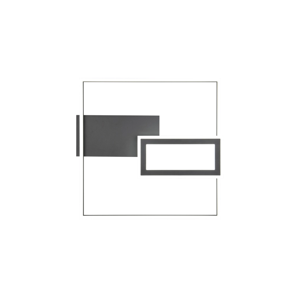 Square ceiling lamp Spiro black 50cm Trio 4017807612455
