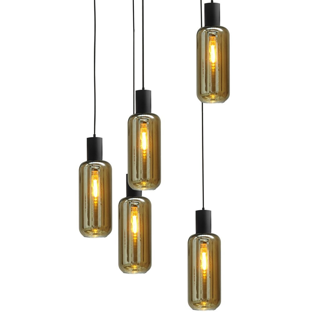 Hanging lamp Bounty 5-light black Masterlight 8718121247793