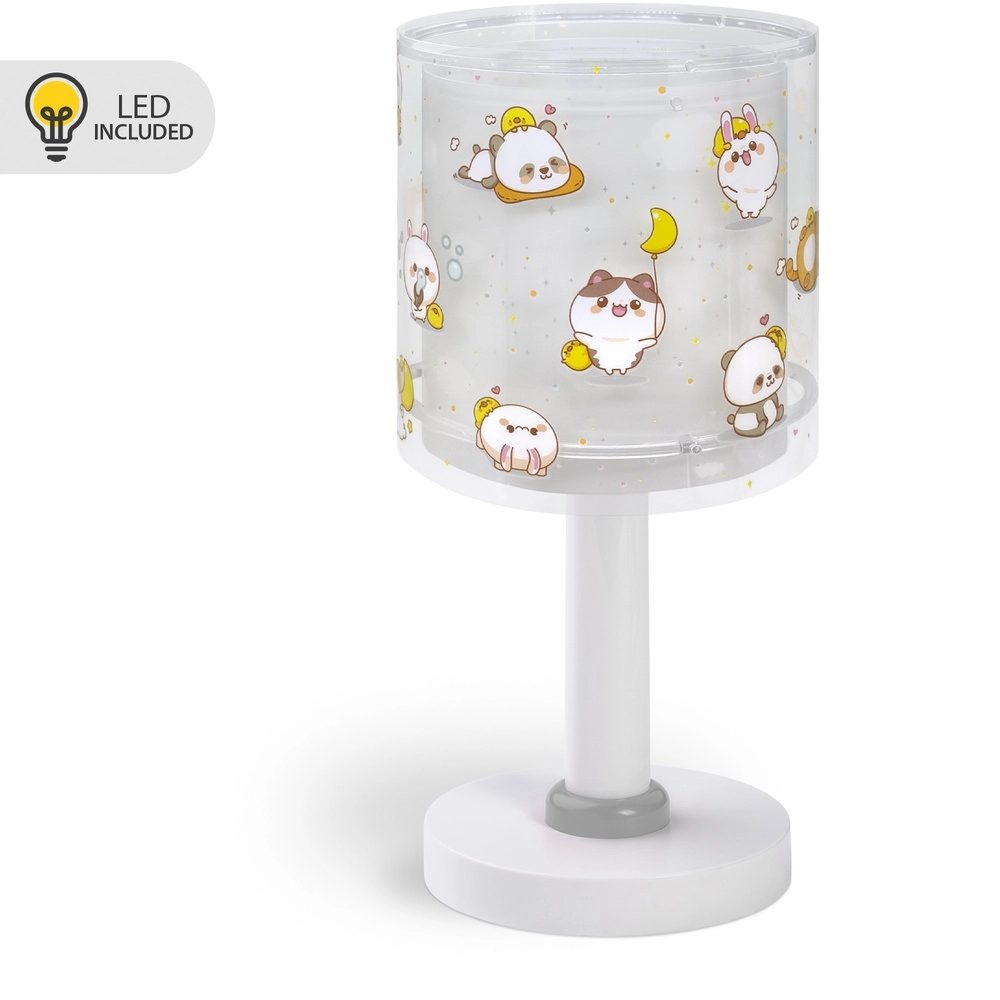 Children's table lamp Kawaii Friends Grey glow in the dark