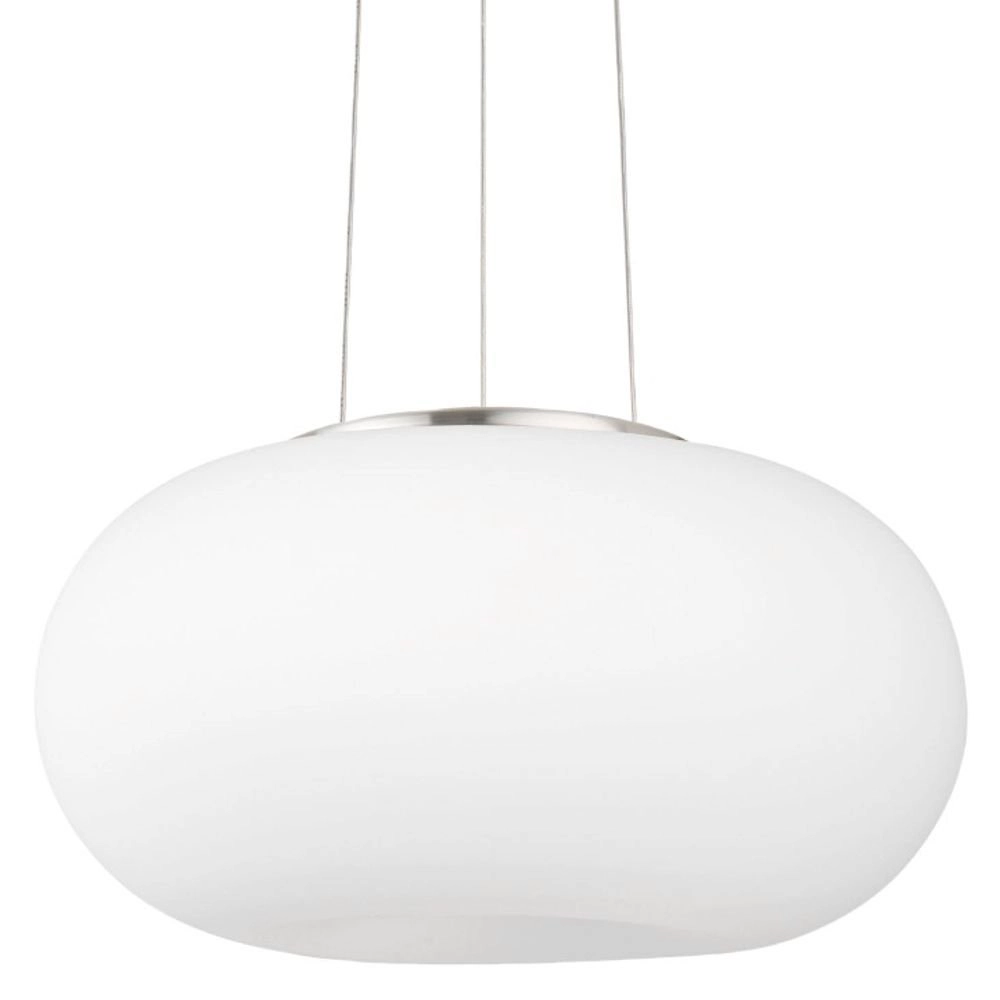 Pendant lamp Optica 35cm nickel with white