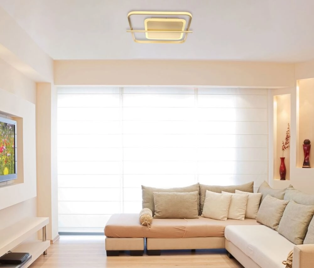 Golden ceiling lamp Reball square Globo 9007371435791