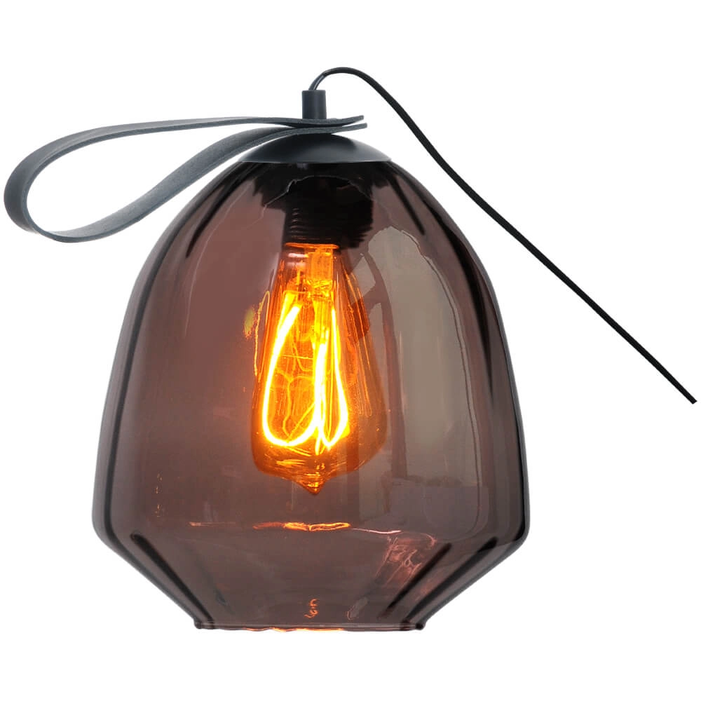 Table lamp Porto Carry with Nicolette red glass