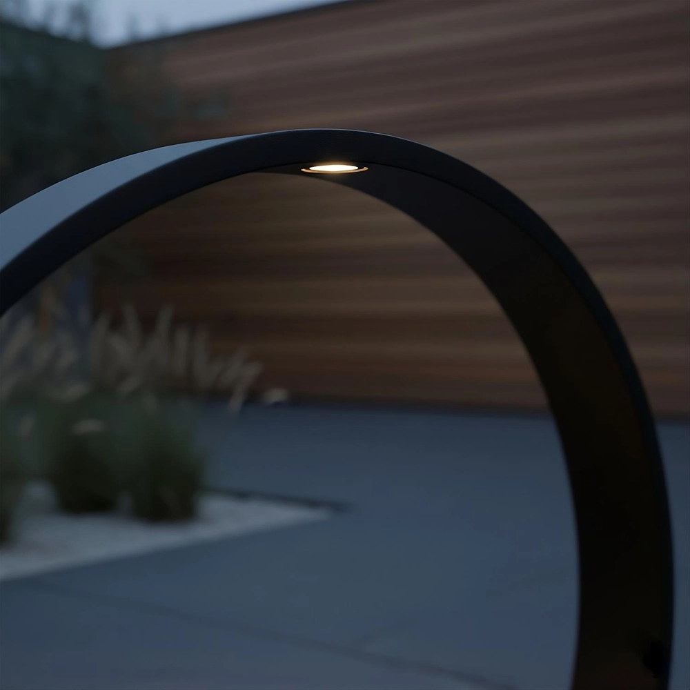 Round garden lamp Jerel black IP54 Ø 40cm Lucide 5411212290472