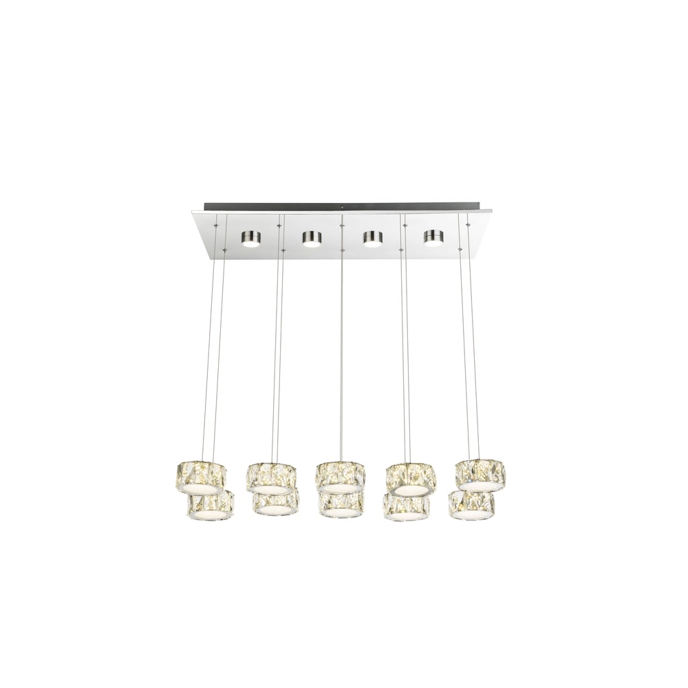 10-light pendant lamp Amur chrome Globo 9007371345069