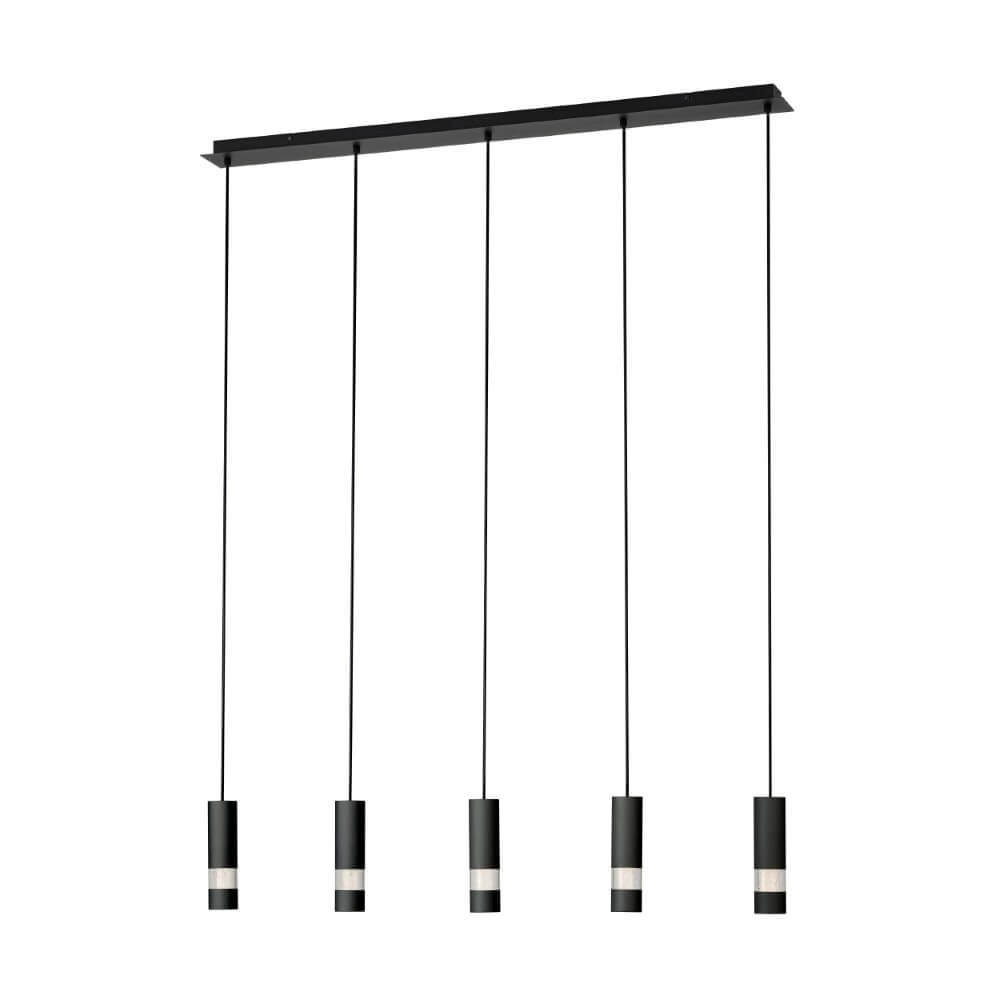 Hanging lamp 5 lights Bernabeta black