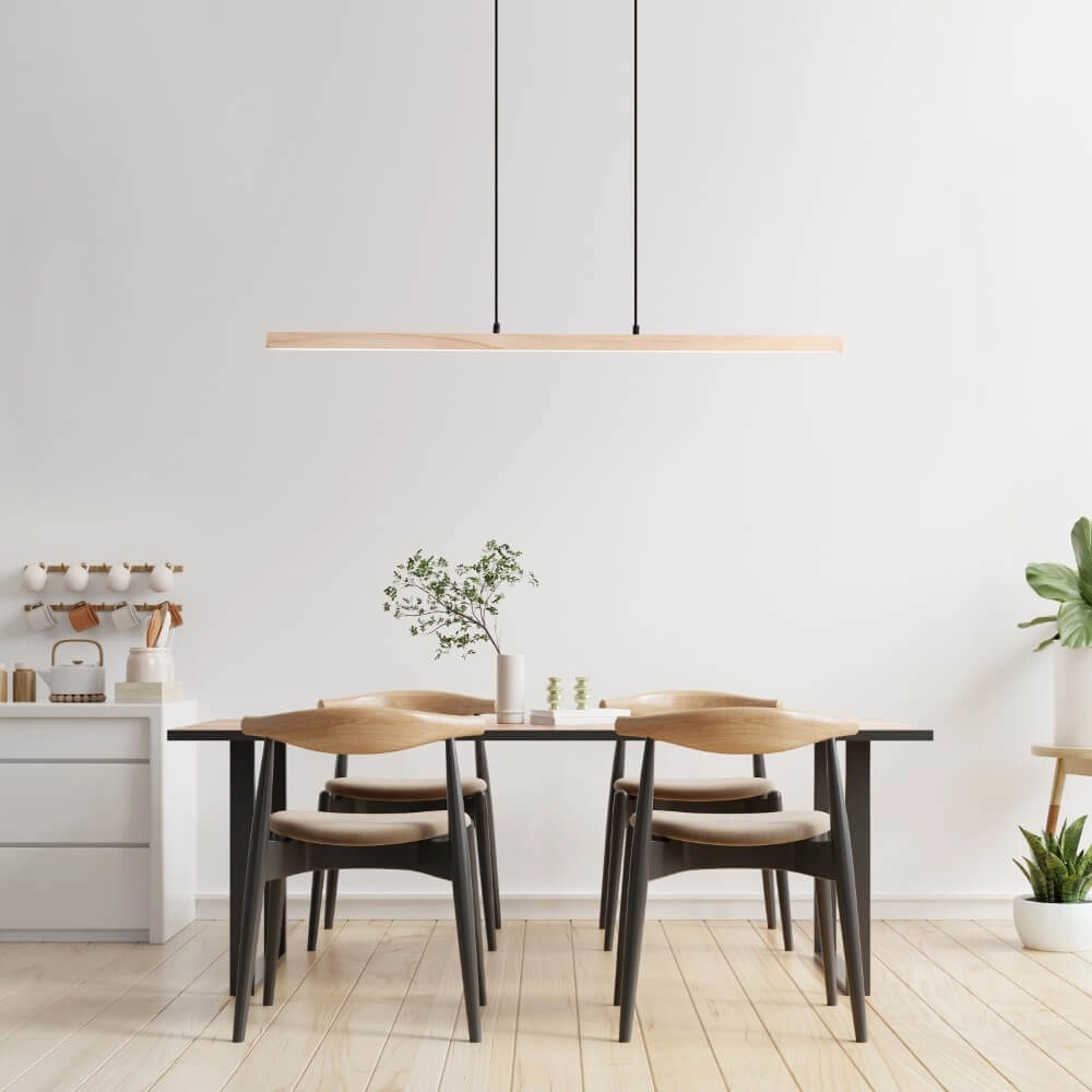 Wooden pendant lamp Arion 150cm Brilliant 4004353425806