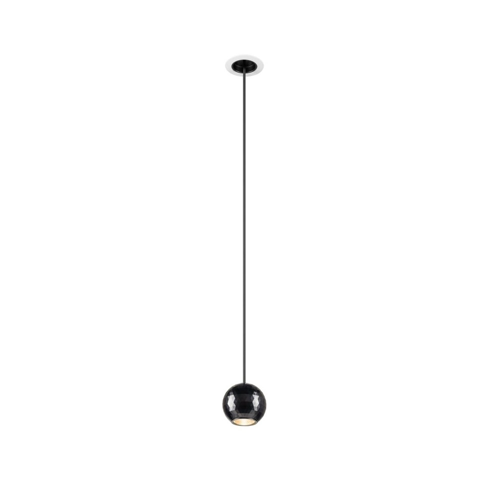 Recessed pendant light Dysko black