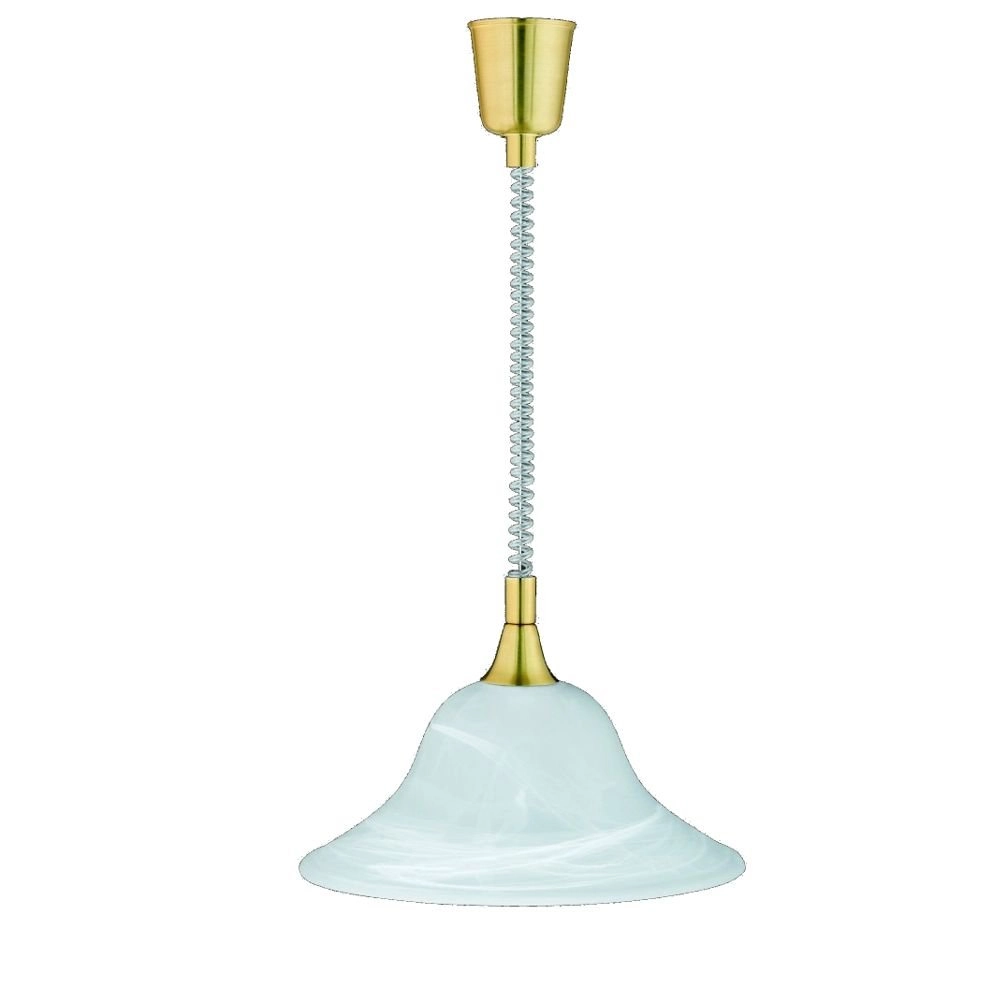Pendant lamp Series 3407 gold with mint glass