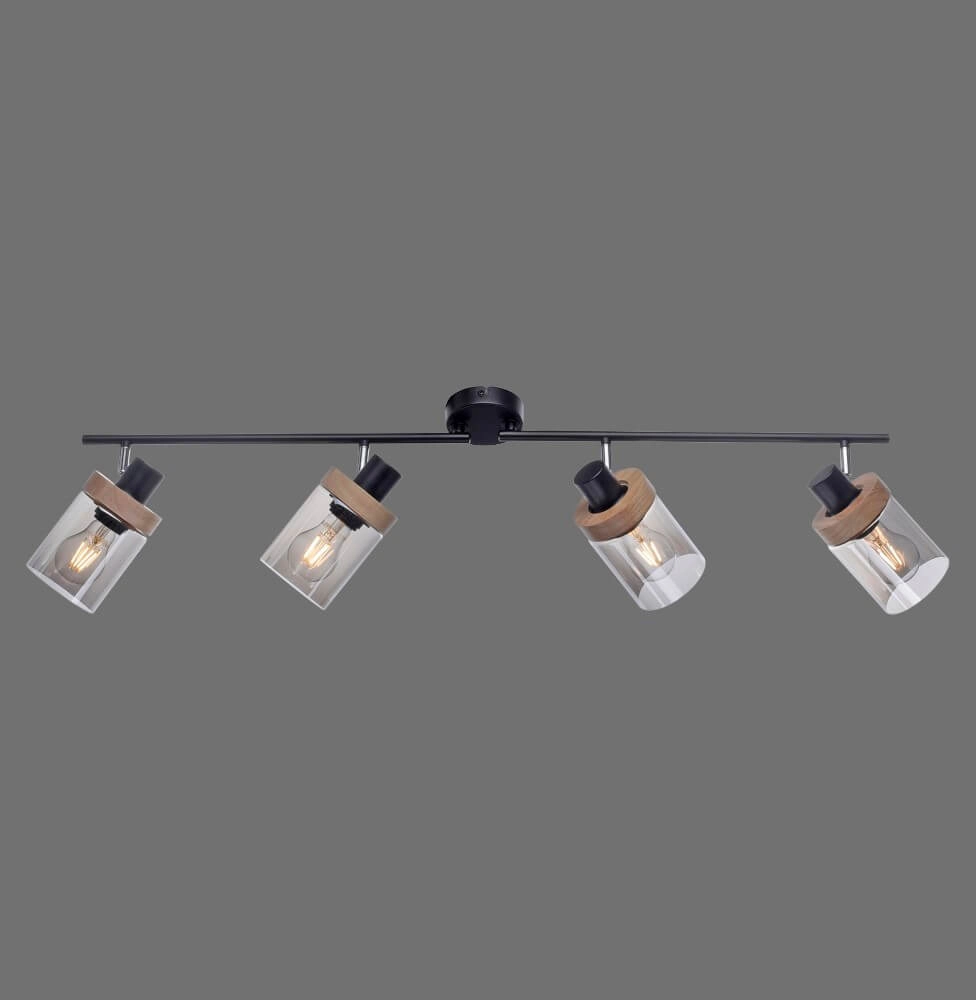 Ceiling lamp Pasqual 4-light black Just Light 4043689986124