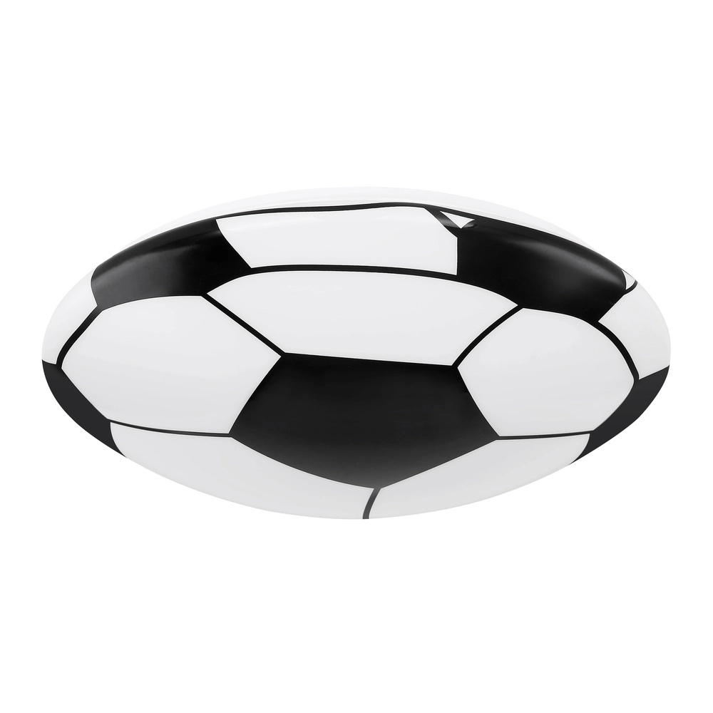 Children's room ceiling lamp Lemmi football black with white