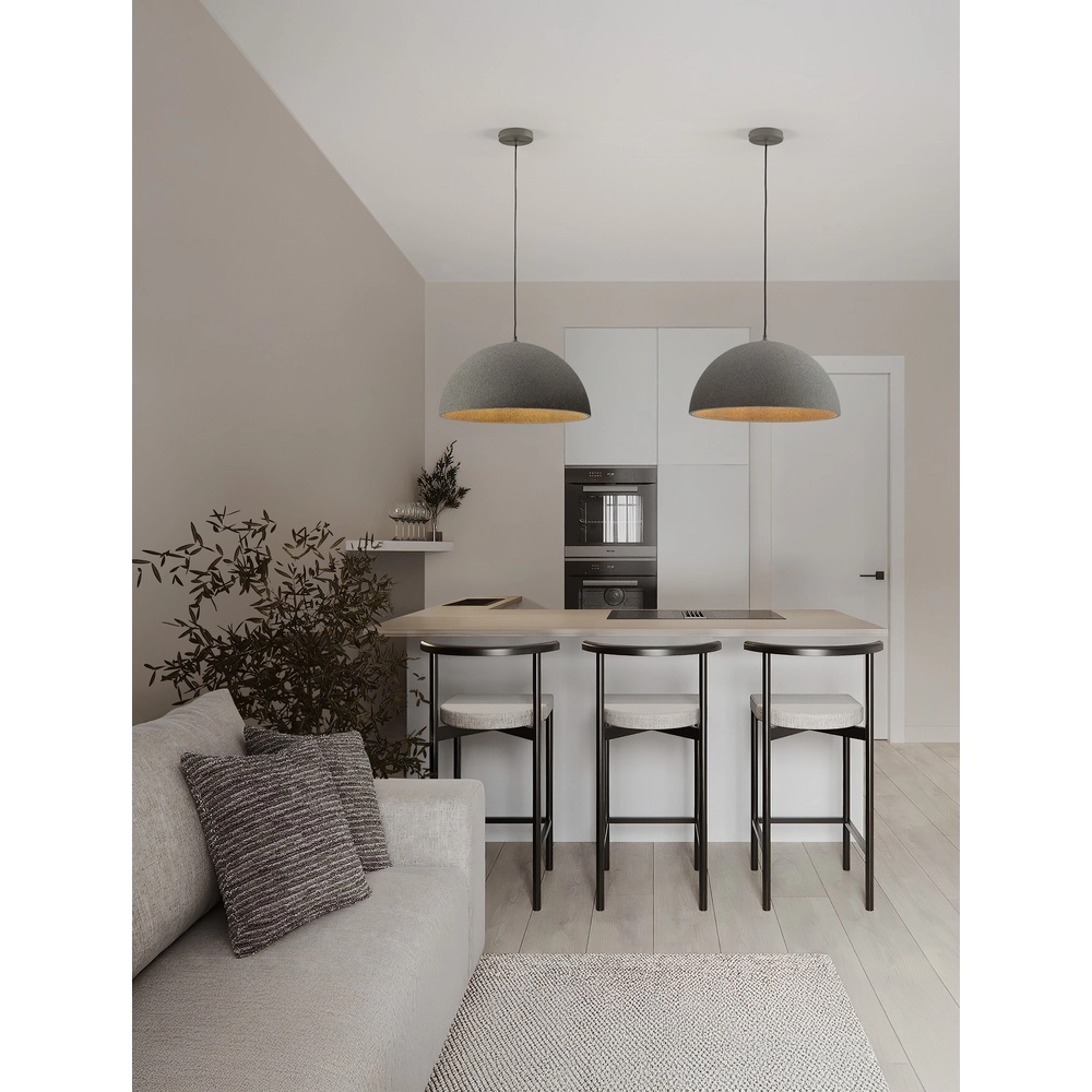 Pendant lamp Starla grey Ø 50cm Lyora 5212017476791