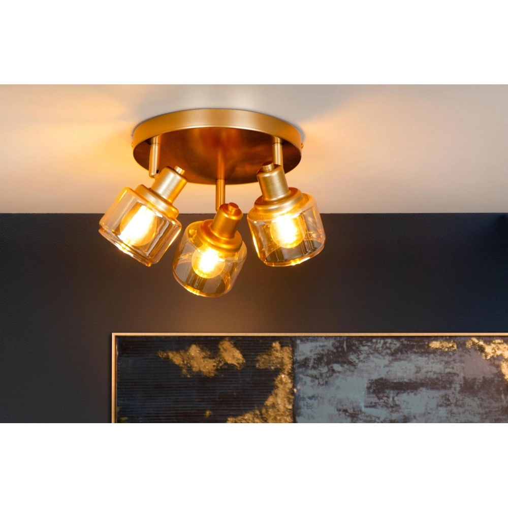 Ceiling lamp Bjorn 3-light gold Lucide 5411212771261