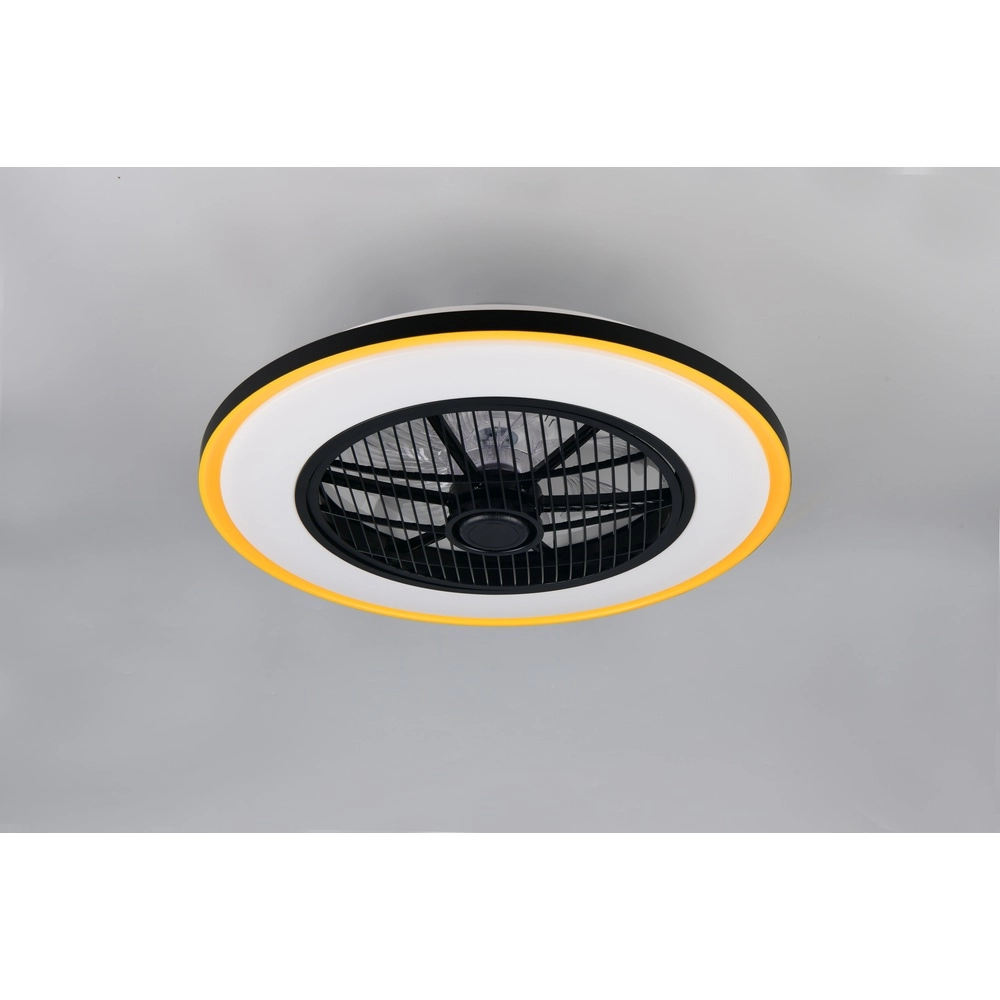 Ceiling fan Varpula black with gold Trio 4017807688597