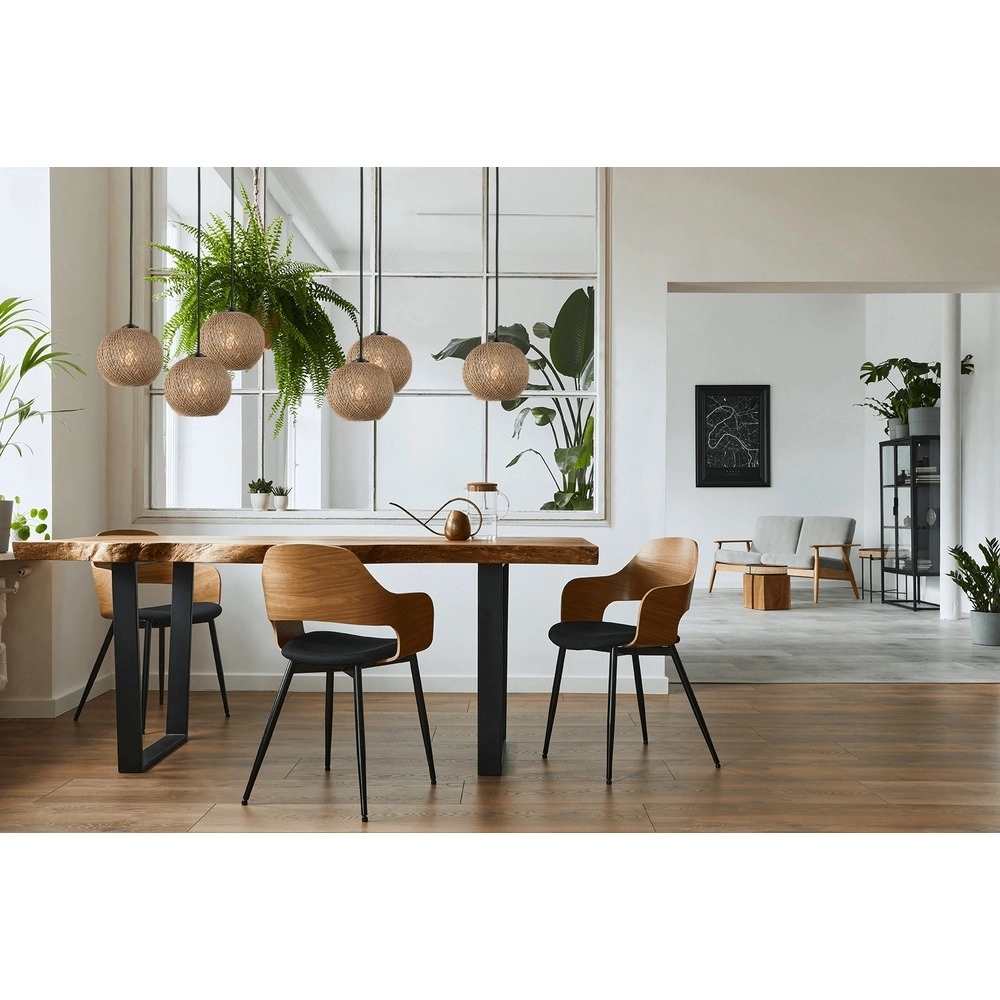 6-light pendant lamp Corda oval rattan Ø 20cm Masterlight 8718121352909