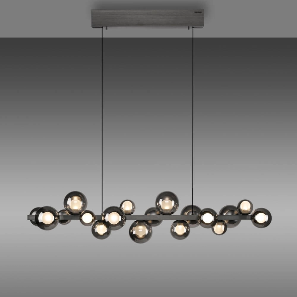Unique hanging lamp Pure E-Popup 18-light gray Paul Neuhaus 4012248384411