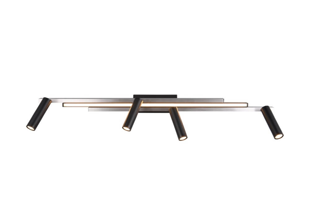 4-light LED spot Zeno metal with black Trio 4017807614619