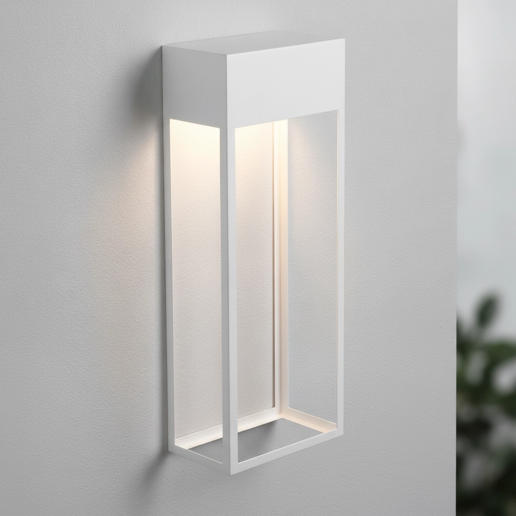Sleek wall lamp Moby white