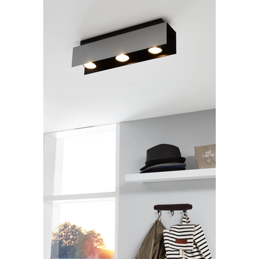 Ceiling lamp Viserba 3-light white and black Eglo 9002759973964