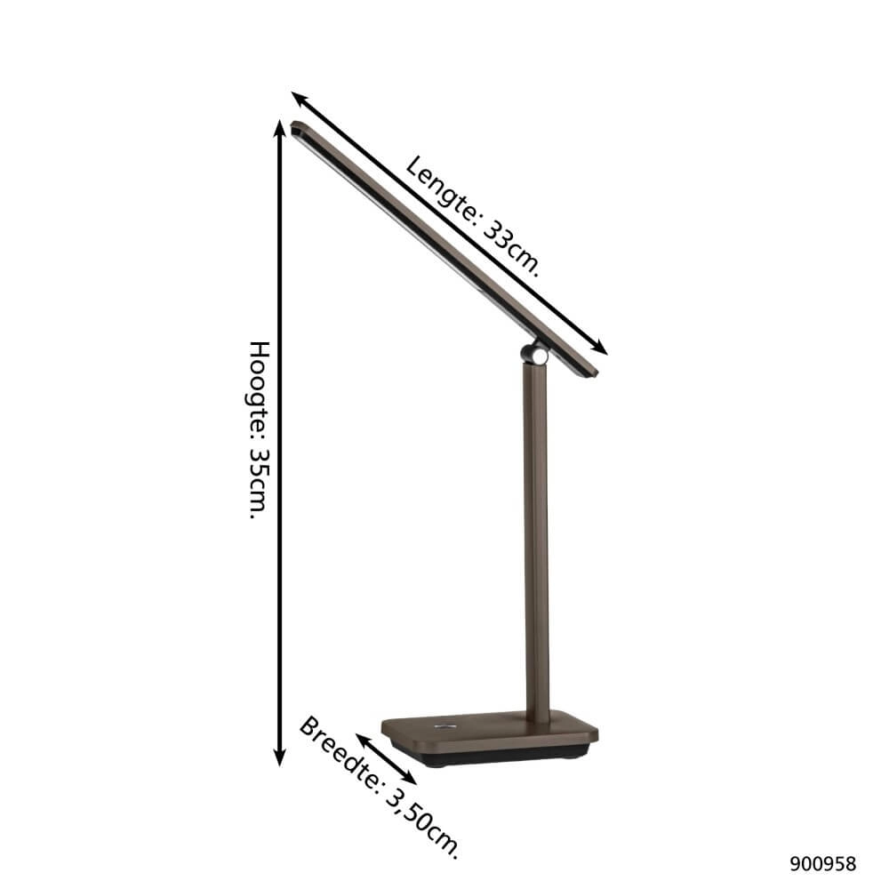 LED desk lamp Iniesta cappuccino Eglo 9008606277926