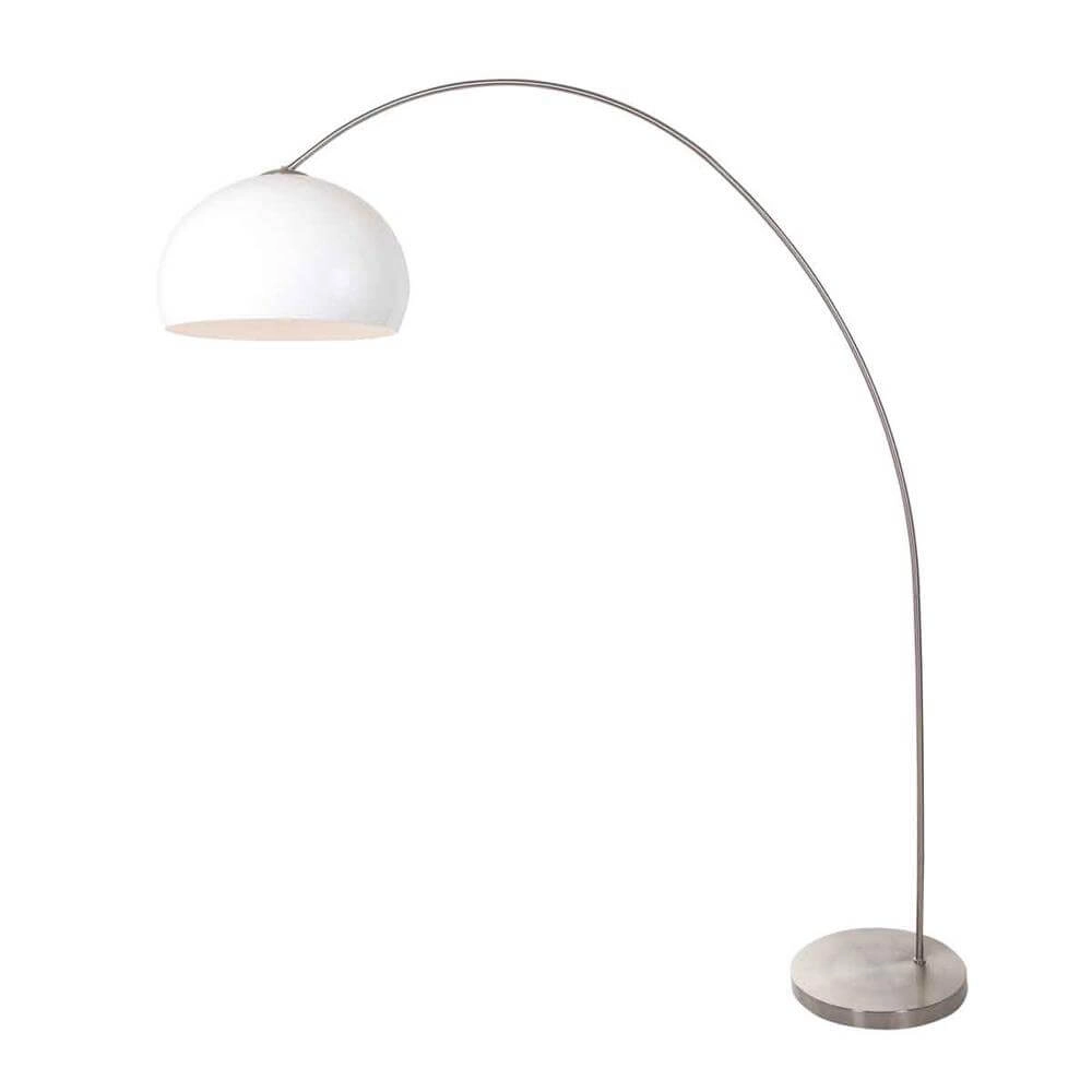 Arc lamp Solva metal with white dome shade Steinhauer 8712746174939