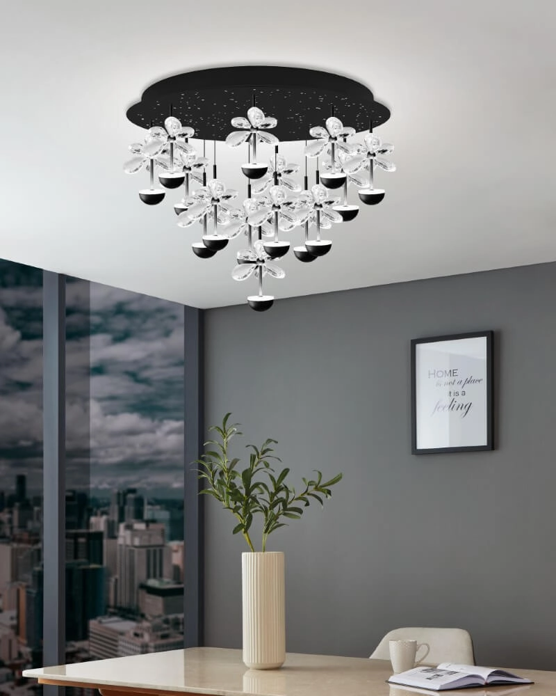 Black ceiling lamp Pianopoli 2 Ø 50cm Stars of Light 9008606270194